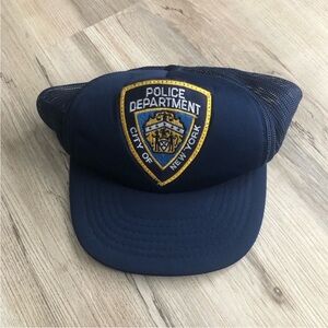 City Of New York Police Department Hat Foam Trucker Hat Vintage Foam Hat